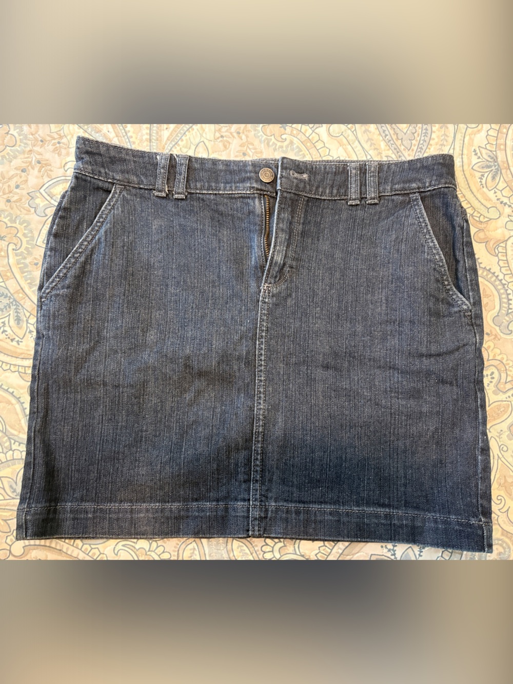 Banana Republic Dark Wash Denim Mini Skirt